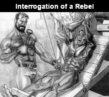 Interrogation Rebel CBT Stoic red-haired rebel is harshly interrogated by sadistic, horny men