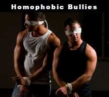 Homophobic Bullies Get Theirs Homophobic star wrestler and his holier-than-thou wrestling coach get their just dues.