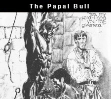 The Papal Bull Roman prince, Cesare Borgia, tortures his childhood friend